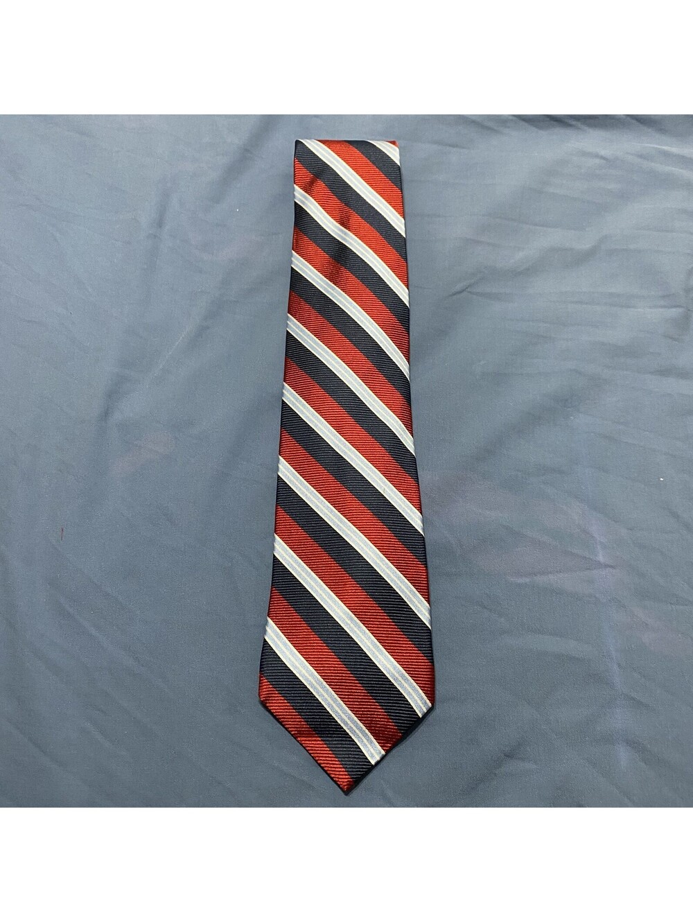 Brooks Brothers 346 Repp Stripe Pure Silk Necktie Multicolor 59x3.5 Made in USA